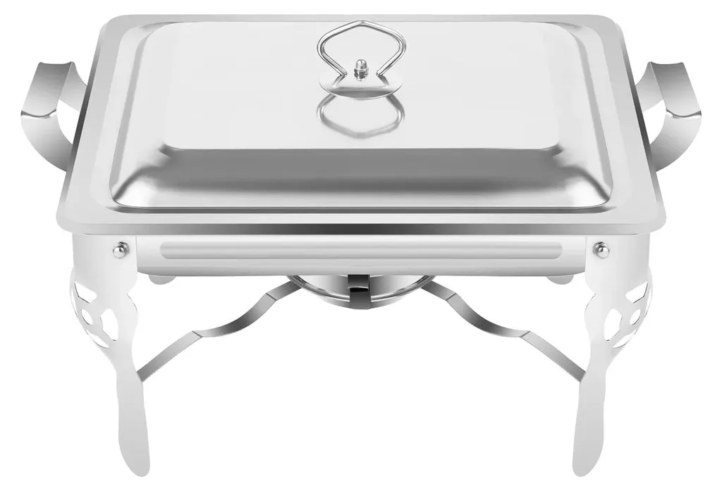 Chafing Dish pour Buffet et Mariage 6,34 Qt Argent à Chaleur Ajustable