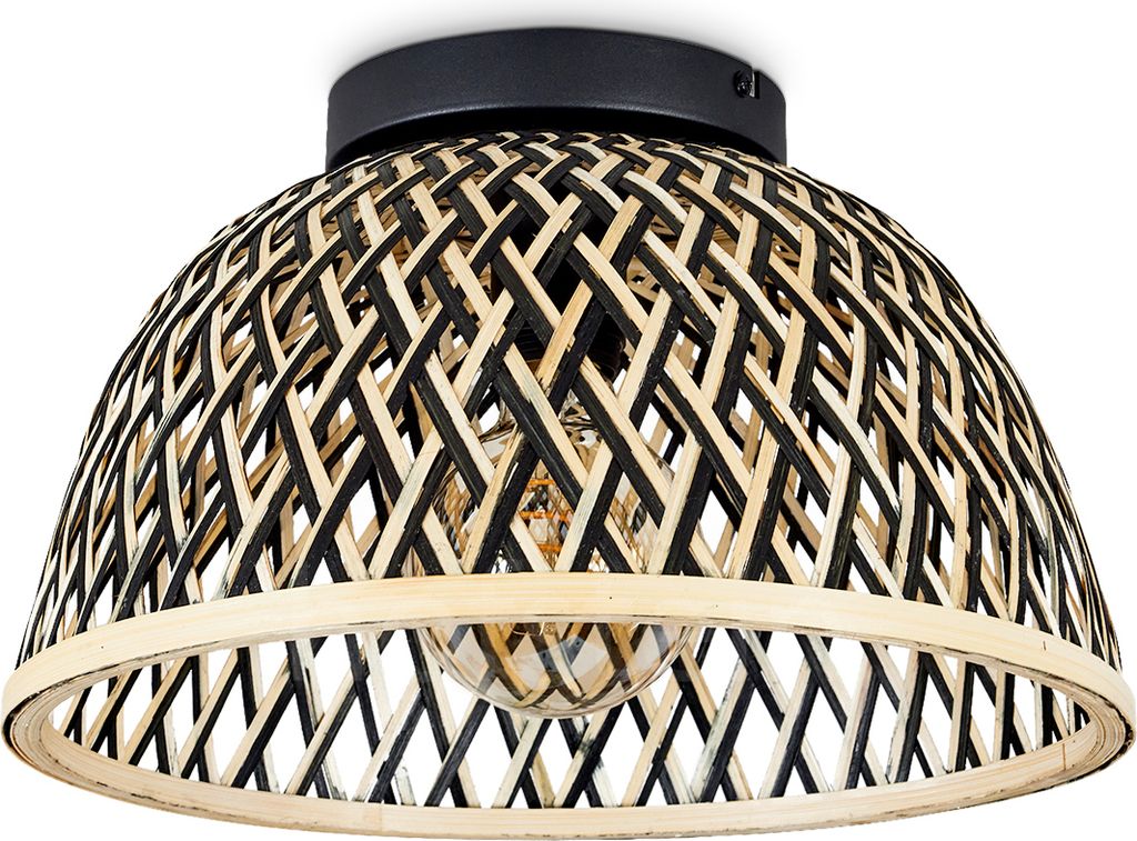 Collicelli »Collicelli« Deckenlampe aus Metall/Bambus in Schwarz/Natur