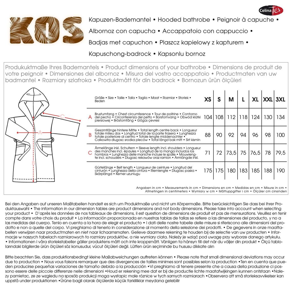 Kos Bademantel S taupe/türkis Polyester Sherpa-Fleece Produktbild 5