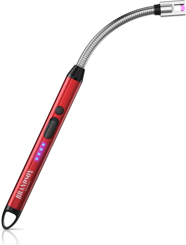 Brandson Feuerzeug elektrisch, Lichtbogen Stabfeuerzeug USB aufladbar, USB-C aufladbar, flexibler Hals für, Kerzen, Gasherde, Grill, Kamin