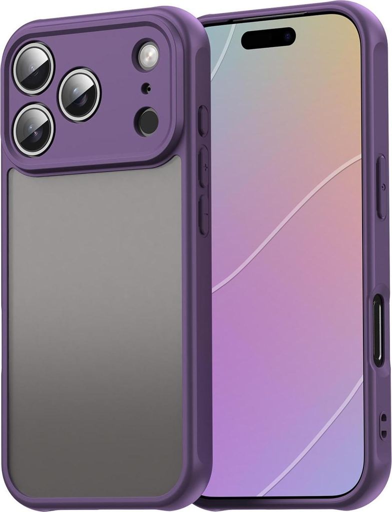 Hülle für Apple iPhone 17 Pro - Phonesta AirFrost Semi-Transparent Back Cover - Matt Lila