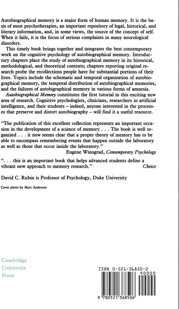 Autobiographical Memory