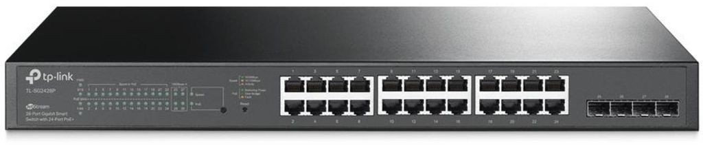 TP-Link 28-Poorts JetStream 2428P managed smart PoE switch Productafbeelding 