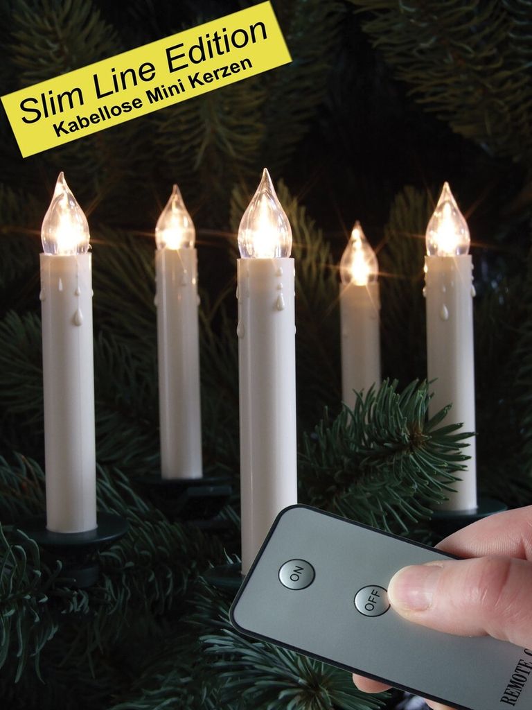 F-H-S LED-Baumkerze Slime Line kabellos innen incl. AAA Produktbild 5