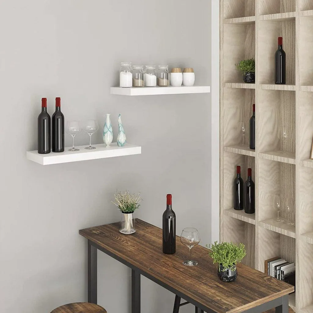 Upsimples Mensole Galleggianti Bianche – Set Da 4 Da 38,1 Cm – Ripiani A Muro Per Bagno, Camera, Cucina E Ufficio - 3