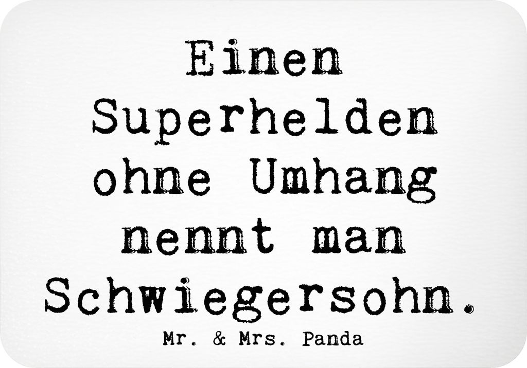 Mr. & Mrs. Panda magnet Spruch Held Schwiegersohn - Weiß - Geschenk, Humor, Kühlschrankmagnet, Anerkennung, Beziehung, Verwandte, tafelmagnet, Sc...