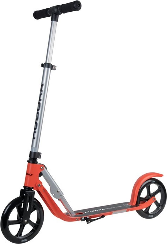 Hudora City Scooter Big Wheel Pure 205 silber/rot, 8", Alu, Produktbild 