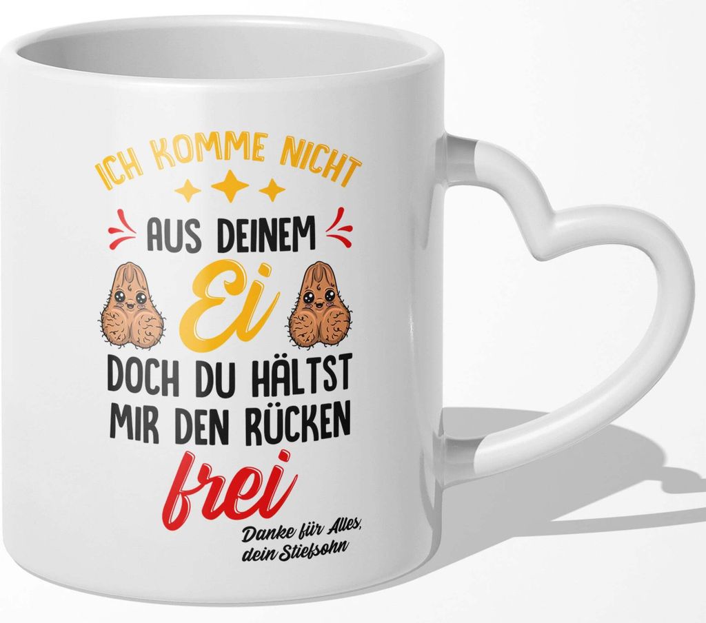 22Feels Stiefpapa Geschenk von Stiefsohn Vatertag Geburtstag Bonuspapa Stiefvater Tasse Weihnachten Patchwork Familie Kaffeetasse Männer Beste Sti...
