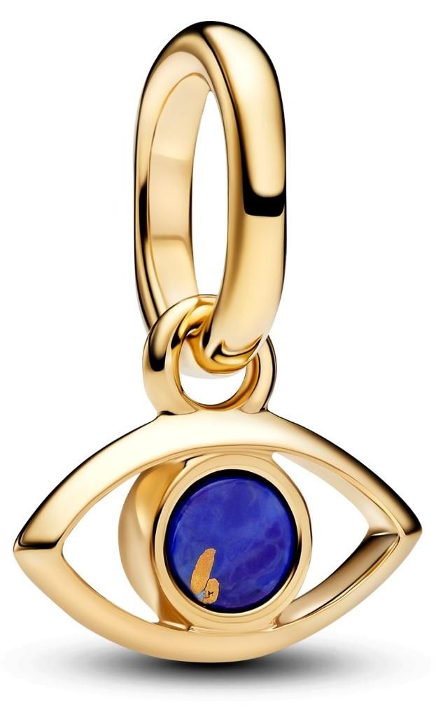 Pandora Me Mini-Charm-Anhänger Blaues Evil Eye 14K Vergoldet 764609C01