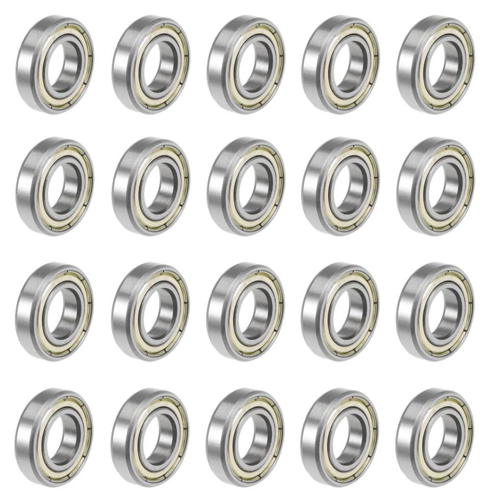 20pcs Rillenkugellager Z2 12mm x 24mm x 6mm 6901ZZ Doppelschirmung Kohlenstoffstahl
