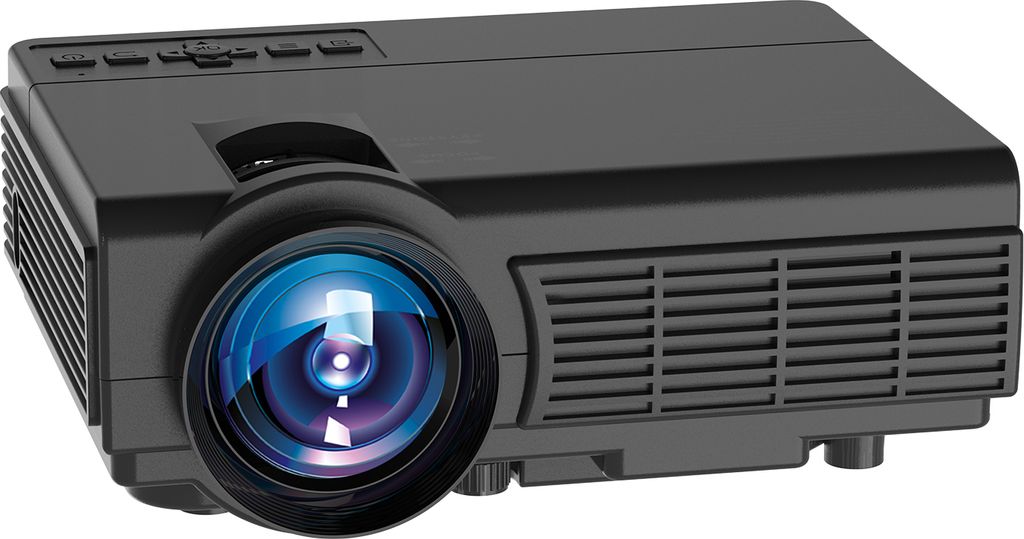 Tragbarer LCD-Projektor, 1080P, Heimkino-Projektor mit WLAN/BT und Fernbedienung, kleiner Videoprojektor, kompatibel mit iOS/Android
