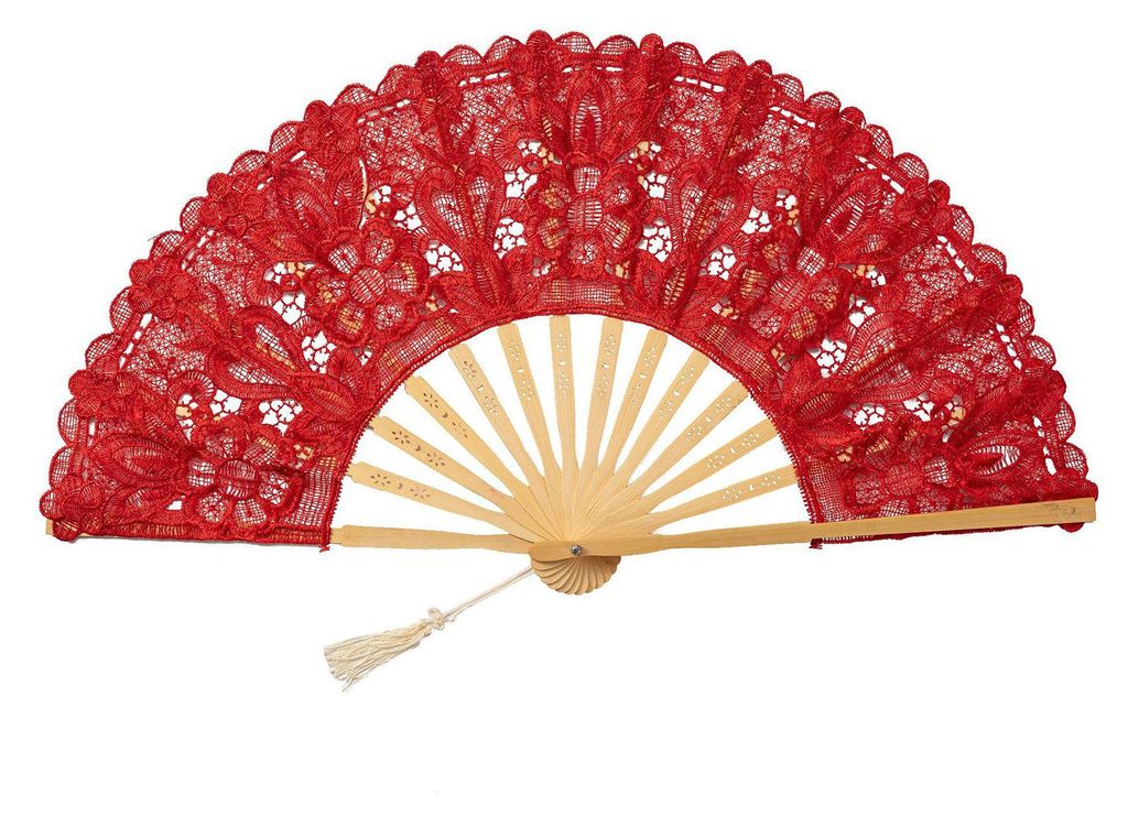 Vintage-Faltfächer aus Spitze, tragbarer Sommerfächer mit Blumenmuster, ideal als Dekoration, Requisite für Tanzaufführungen, Partykostüme und...