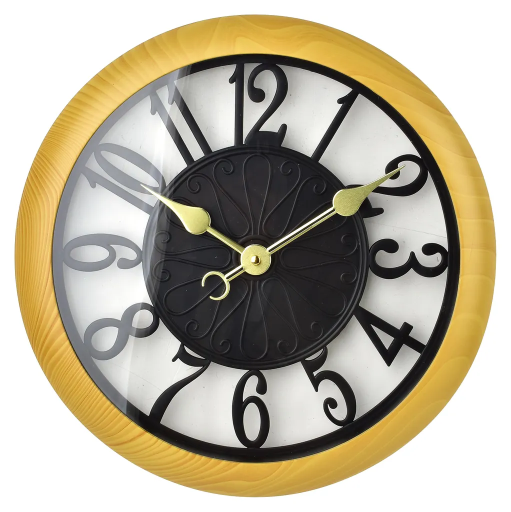 Horloge Ramsey en métal gris 35,5 cm - Cadran lisible et cadre robuste