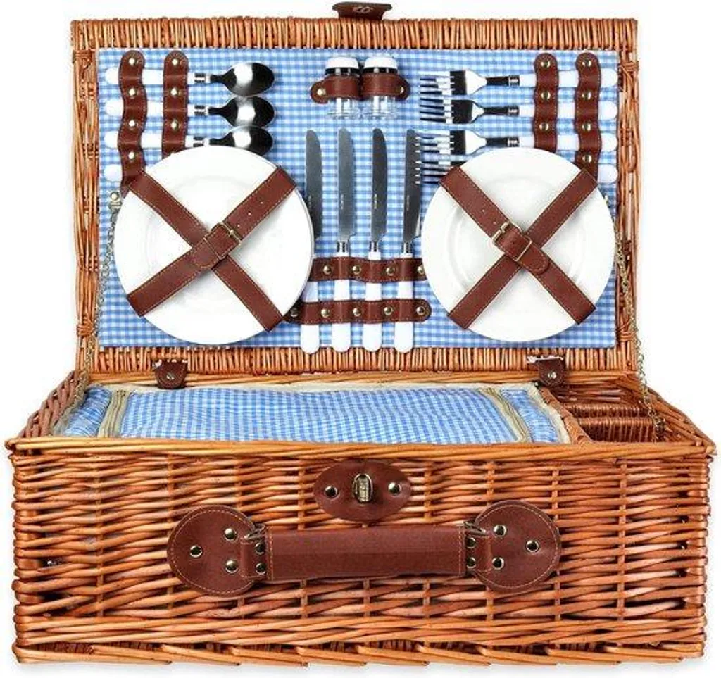 Panier de pique-nique pour déjeuner extérieur et sorties plage - Format XL