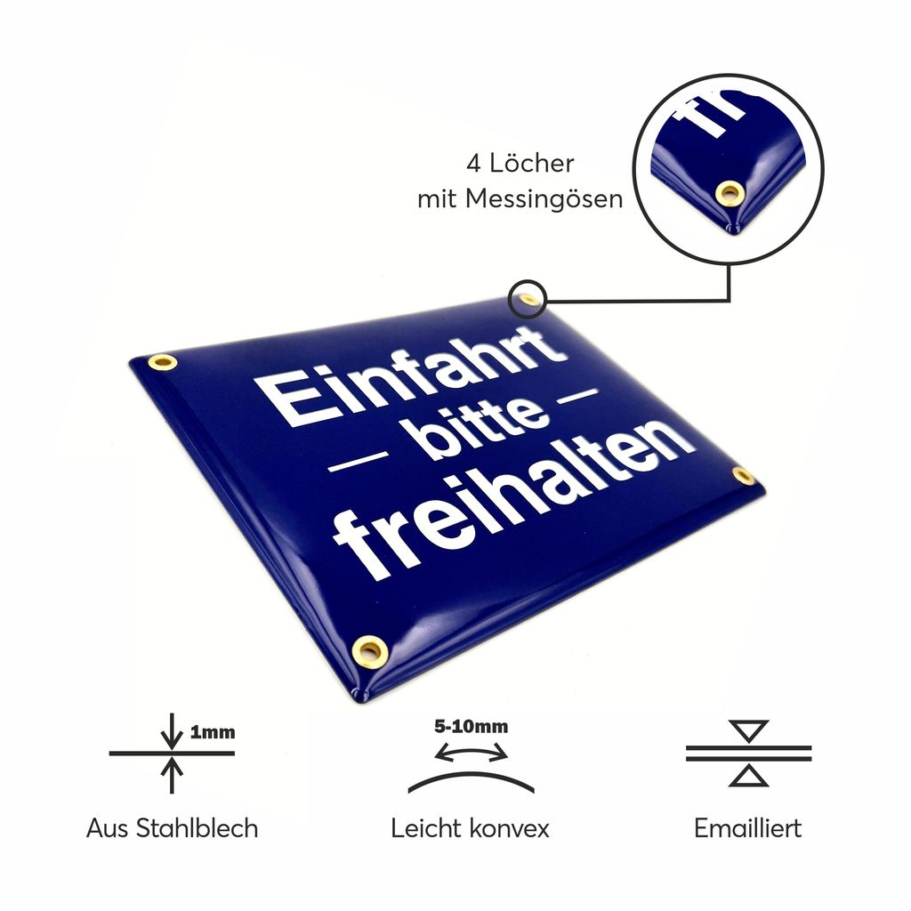Parkverbot Aufkleber Groß – 'Einfahrt Freihalten' Schild, Selbstklebend, 45x30 Cm, Wetterfest