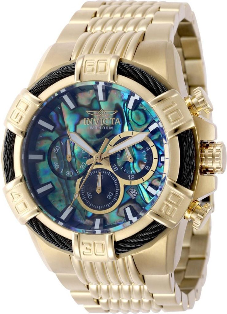 Invicta Bolt 49899 Herren Uhr - Quartz Bewegung - Edelstahl mit Blauem Zifferblatt - 51 mm