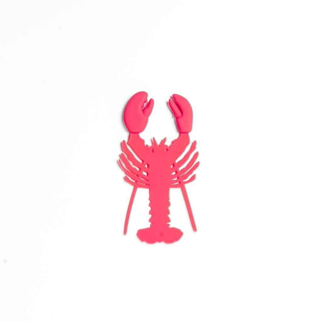 Helio Ferretti Lesezeichen Hummer Pink Kunststoff Lobster Produktbild 