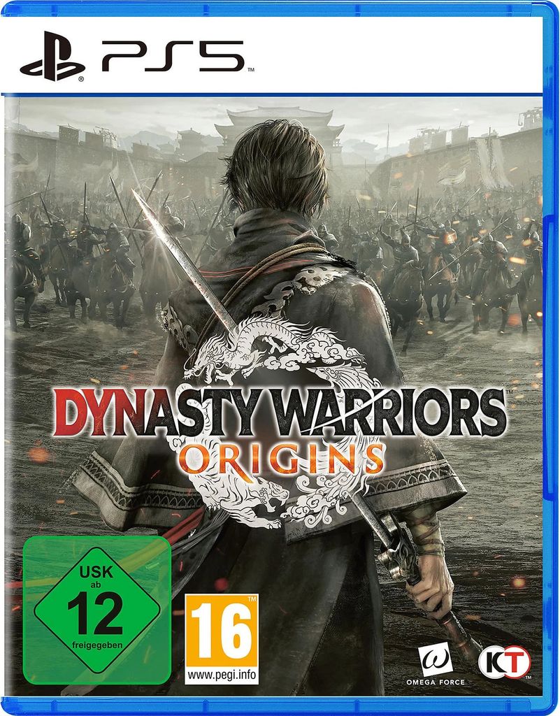 The image shows the cover art for the video game 'Dynasty Warriors - Origins' for PlayStation 5.