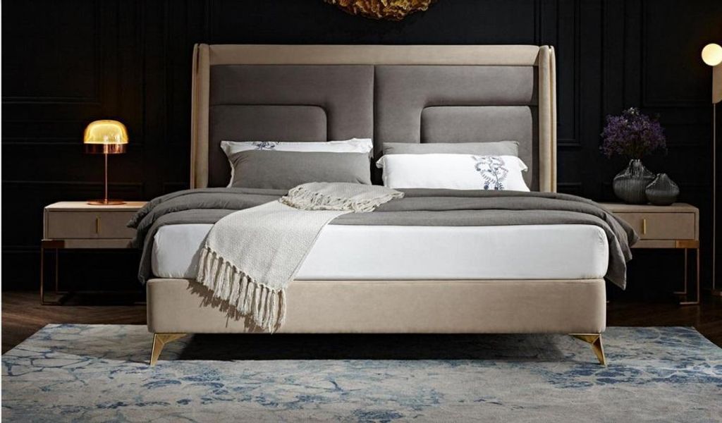 Luxus Schlafzimmer Bett Design Polster Betten Möbel Schlaf Hotel Doppel 180x200