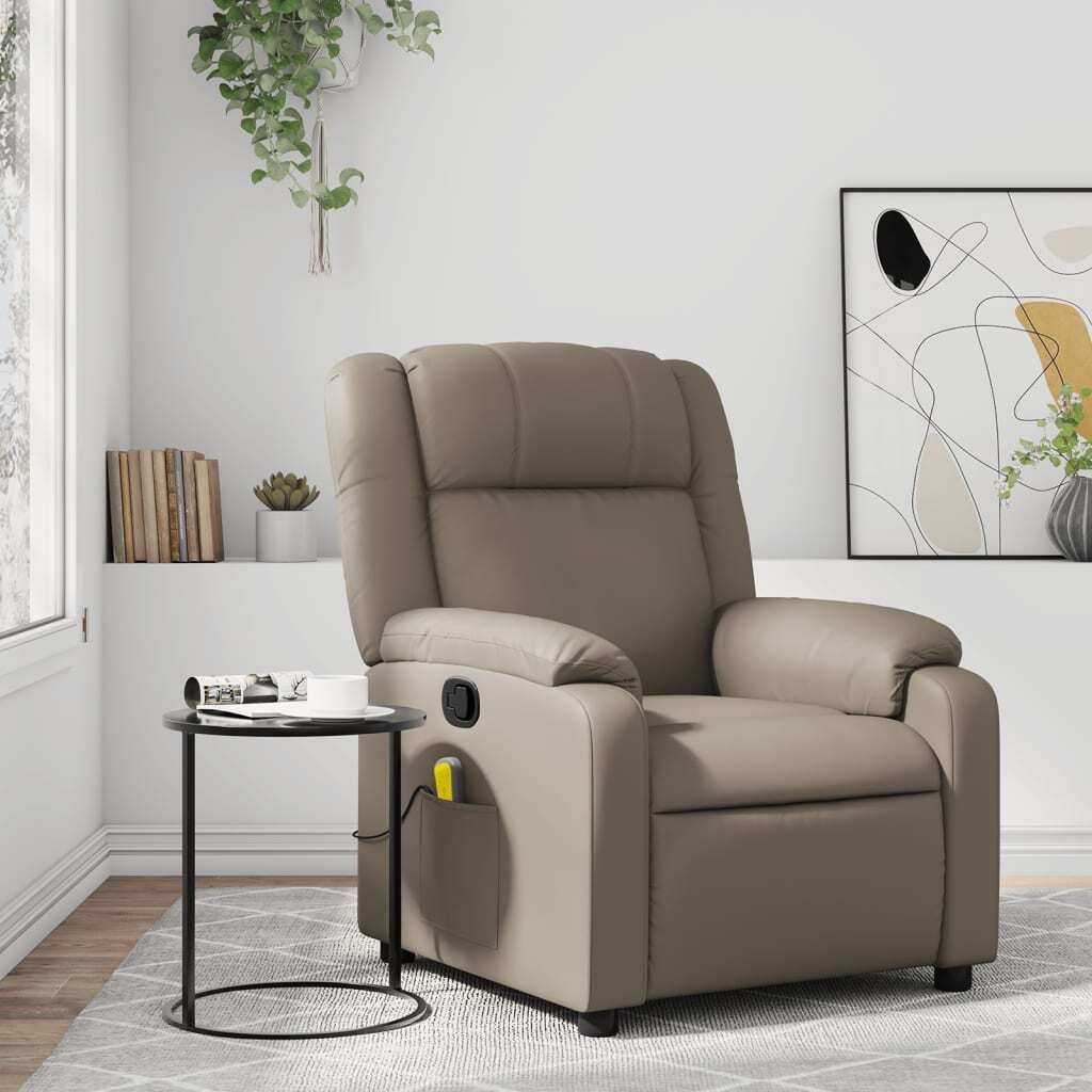 Maison Exclusive - Massagesessel Cappuccino-Braun Kunstleder