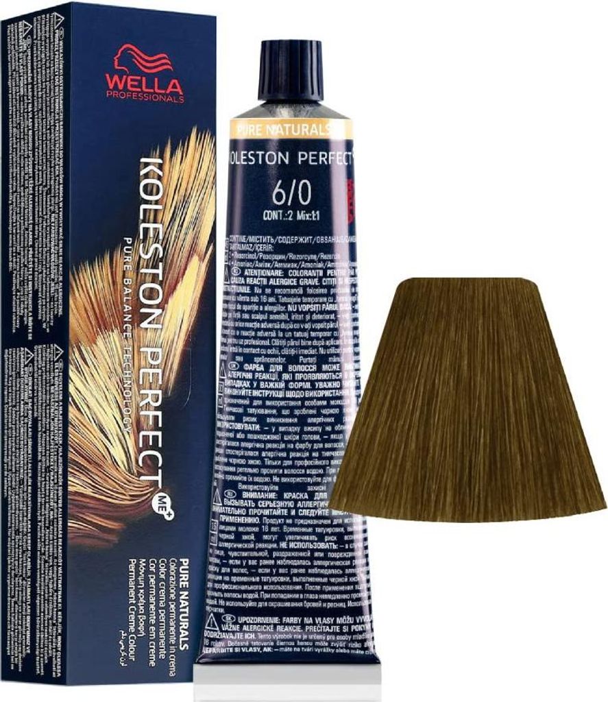 Wella Koleston Perfect Me+ Pure Naturals 6/0 Blond Foncé Image du produit 