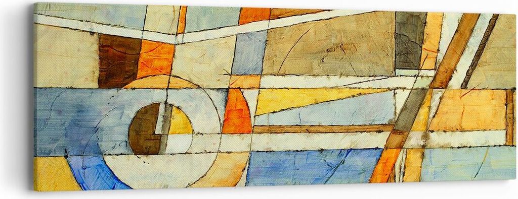 Bild auf Leinwand - Leinwandbild - Abstraktion modern - 90x30cm - Wand Bild - Wanddeko - Wandbilder - Leinwanddruck - Bilder - Kunstdruck - Wanddek...