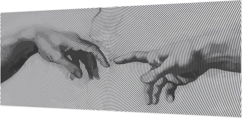 Wandtapete - Dekorative Tapete für Wohnzimmer- Tapetenfolie für Wanddekoration - 208x146 cm - Hypnotische Hände