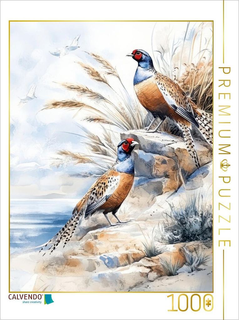 CALVENDO Puzzle Fasane | 1000 Teile Lege-Größe 64x48cm Foto-Puzzle für glückliche Stunden