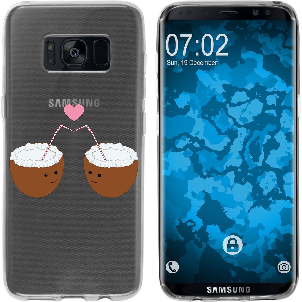 PhoneNatic Case kompatibel mit Samsung Galaxy S8 Plus Silikon-Hülle Sommer Coconuts M3