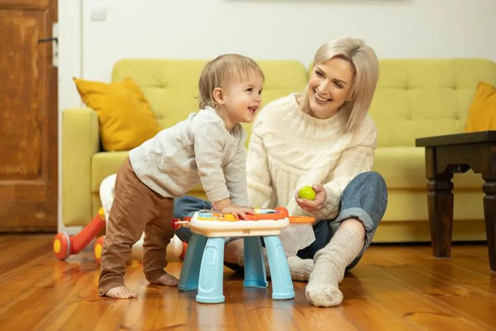 Pousseur bébé interactif TOYZ rose 2en1 table activités modulable - 12