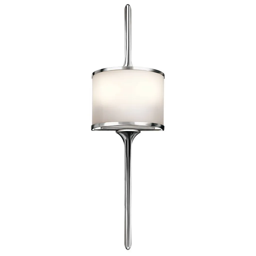 Applique murale design 2 lumières G9 chrome poli Mona IP44 par Kichler