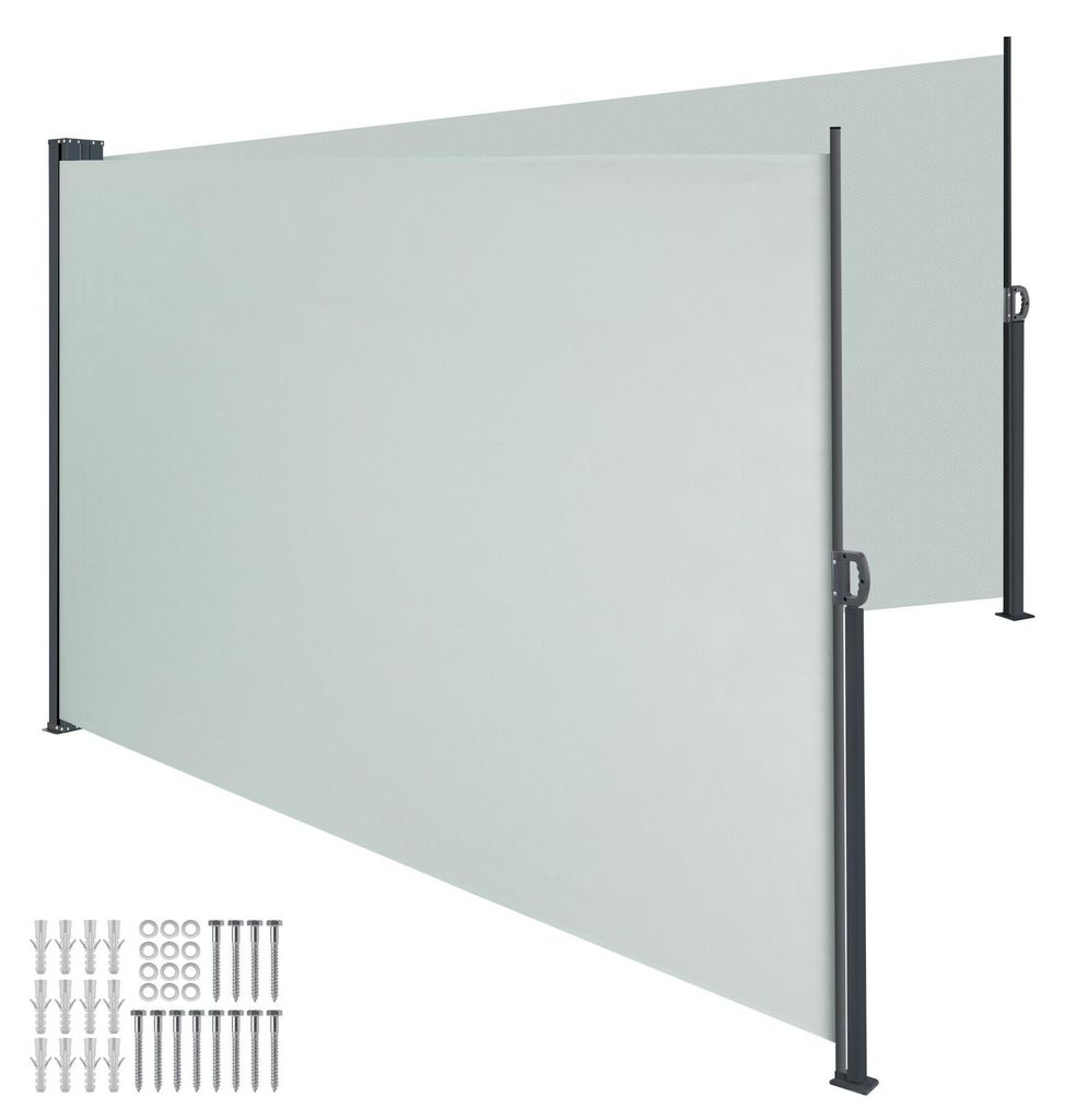tectake® Doppel-Seitenmarkise 200 x 600 cm ausziehbar, mit Produktbild 