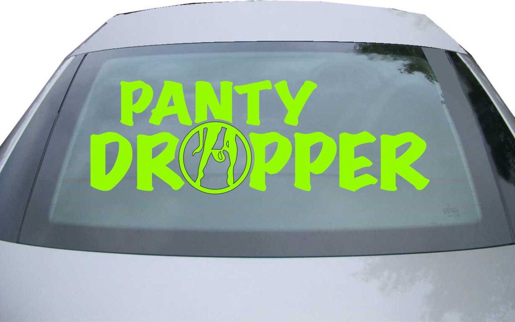 Indigos UG - Aufkleber Heckscheibe & Motorklappe DE2531 - neongrün - 600x201 mm - Panty dropper - Auto Scheiben Fenster Heckklappe Tuning Racing J...
