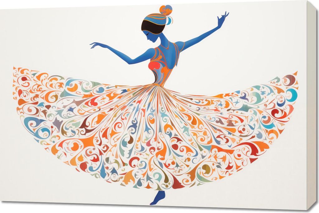 Bild 90x60cm Drehende Ballerina
