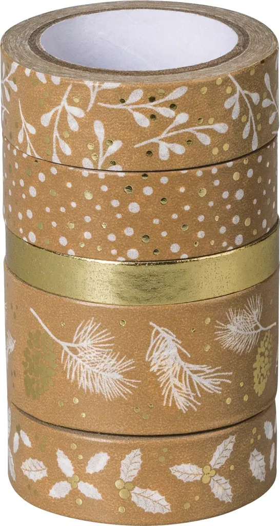 Nastro Decorativo Heyda 203584527 Oro/Bianco - Set 5pz Design