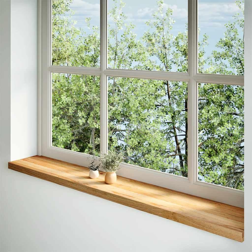 vidaXL Fensterbänke 2 Stk. Hellbraun 160x30x2 cm Massivholz Eiche