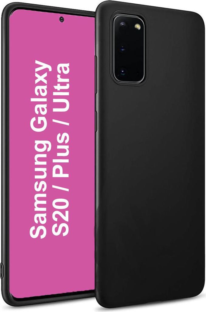 Samsung Galaxy S20 Ultra Silikon Schutzhülle Case Handyhülle Tasche Back Cover Matt Dünn Schwarz