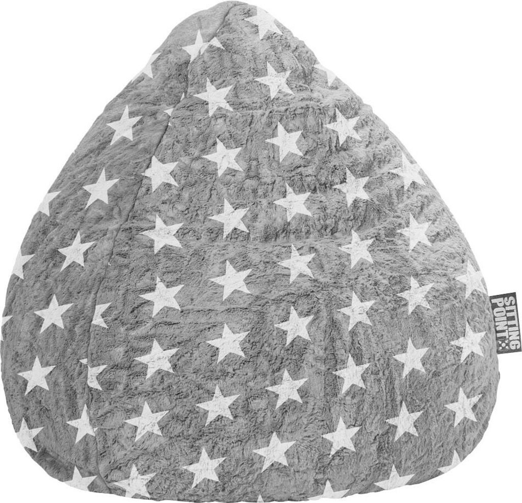 BeanBag Fluffy Stars L 70 x 90 cm, sivá Obrázok produktu 