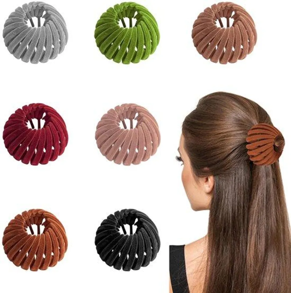 Barrettes nid d'oiseau anti-glisse lot de 7 pour fixer les cheveux épais