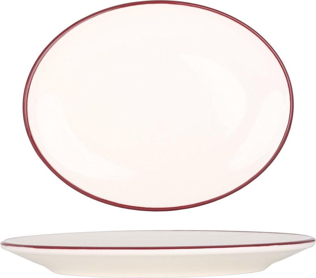 Bonna Servierschale - Linea Burgundy - Porzellan - 20x15.6 cm