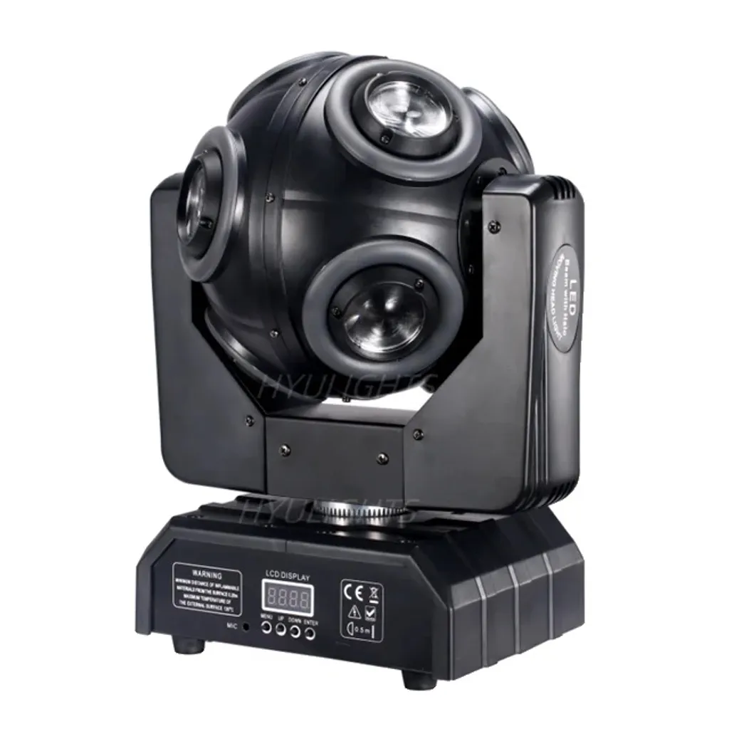 Lyre LED Moving Head Light RGBW 4 en 1 avec Halo RGB pour DJ et Scène