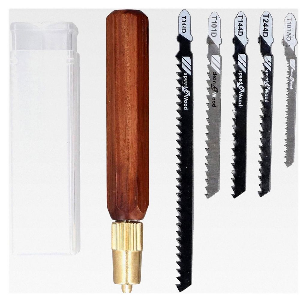 Handsägen-Set mit 5 abnehmbaren Klingen aus Stahl und hexagonalem Griff für Holzarbeiten und Heimwerken