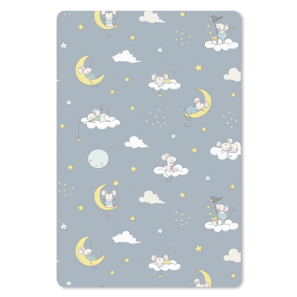 MuchoWow Mauspad Mousepad Maus - Mond - Muster 40x60 cm - Mousepads - Maus Mat - Pad - Mausunterlage - Schreibtisch Accesoire