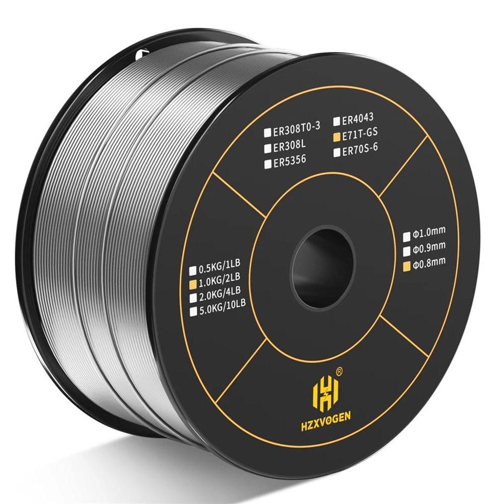 Fülldraht Schweißdraht - AWS E71T-GS MIG Draht - 0,8 mm Flux Cored Wire - 1 kg Spule - Gasloses halbautomatisches MIG Schweißen
