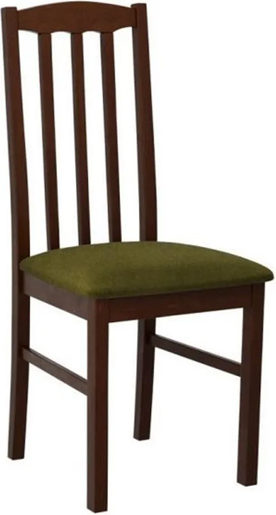 Sedia da pranzo EDON 12 noce e oliva scuro | Design Imbottito Classico