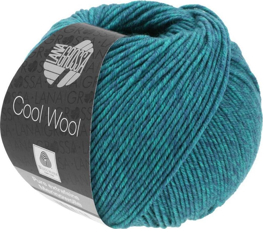 Lana Grossa - Cool Wool Melange 7110 türkis petrol meliert