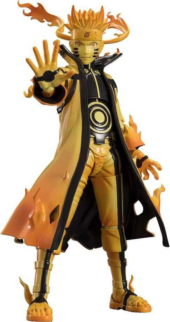 Bandai Tamashii Nations Naruto S.H. Figuarts Actionfigur Naruto Uzumaki (Kurama Link Mode) - Courageous Strength That Binds - 15 cm