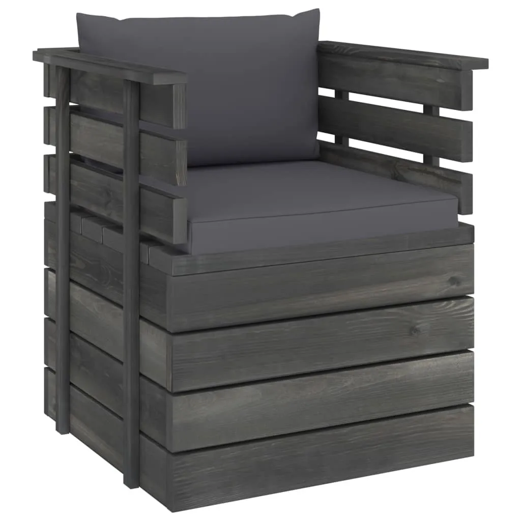 SYFAX™ Poltrona da Giardino con Cuscini in Legno di Pino