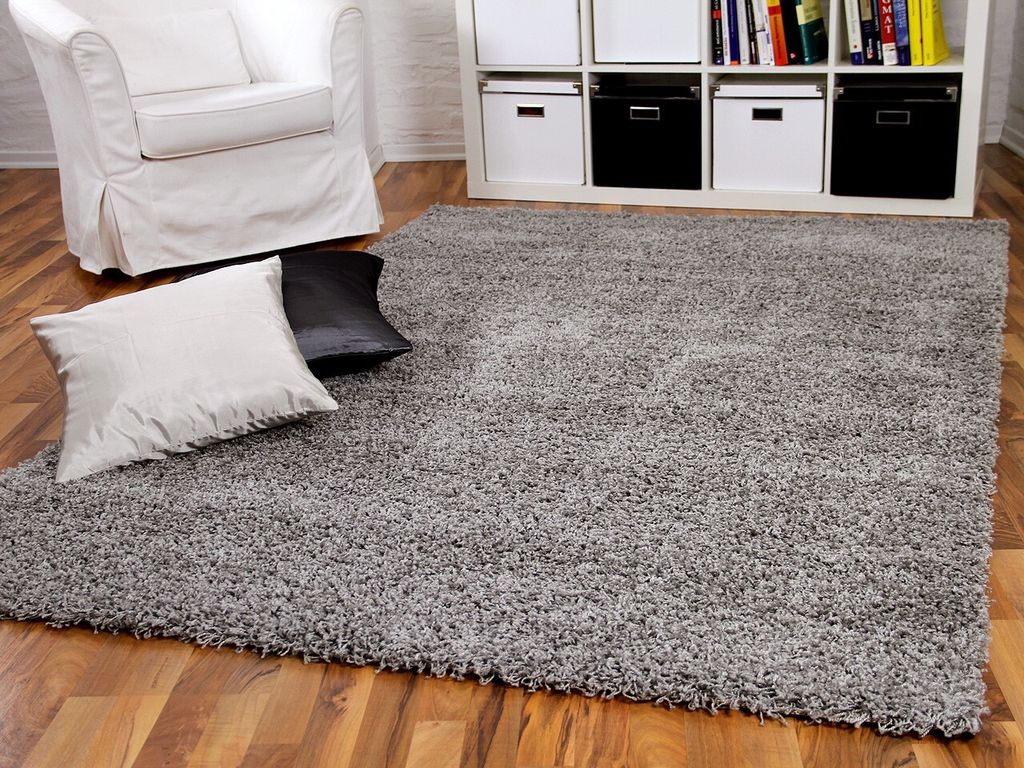 Hochflor Langflor Shaggy Teppich Aloha Grau, Größe:200x290 cm