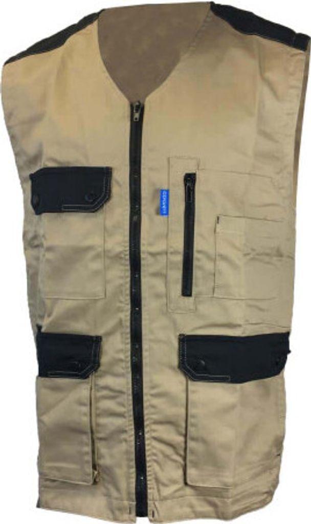 CEPOVETT Kargo pro leichte Arbeitsweste - beige und schwarz - Gröe 1
